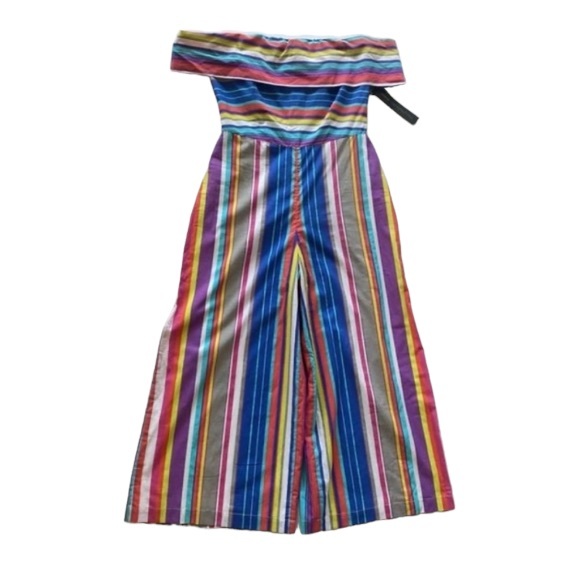 ❤️ House of Harlow 1960 x Revolve Hugh Jumpsuit in Multi Stripe Size Small NWOT - Picture 6 of 7